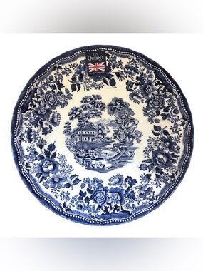 Royal Wessex Tonquin Blue Dinner Plates Set of 4 Queens by Churchill 10” NWT